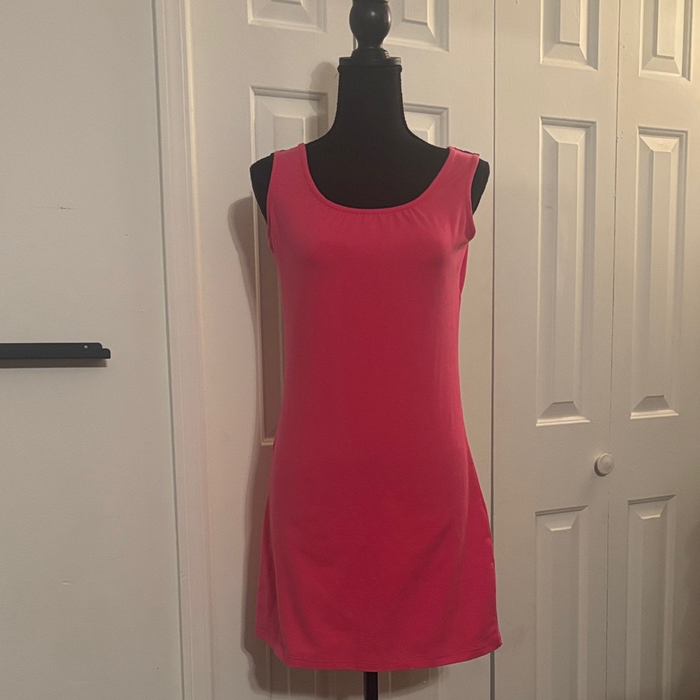 vfish Pink Dress with Black Ruffle Detail